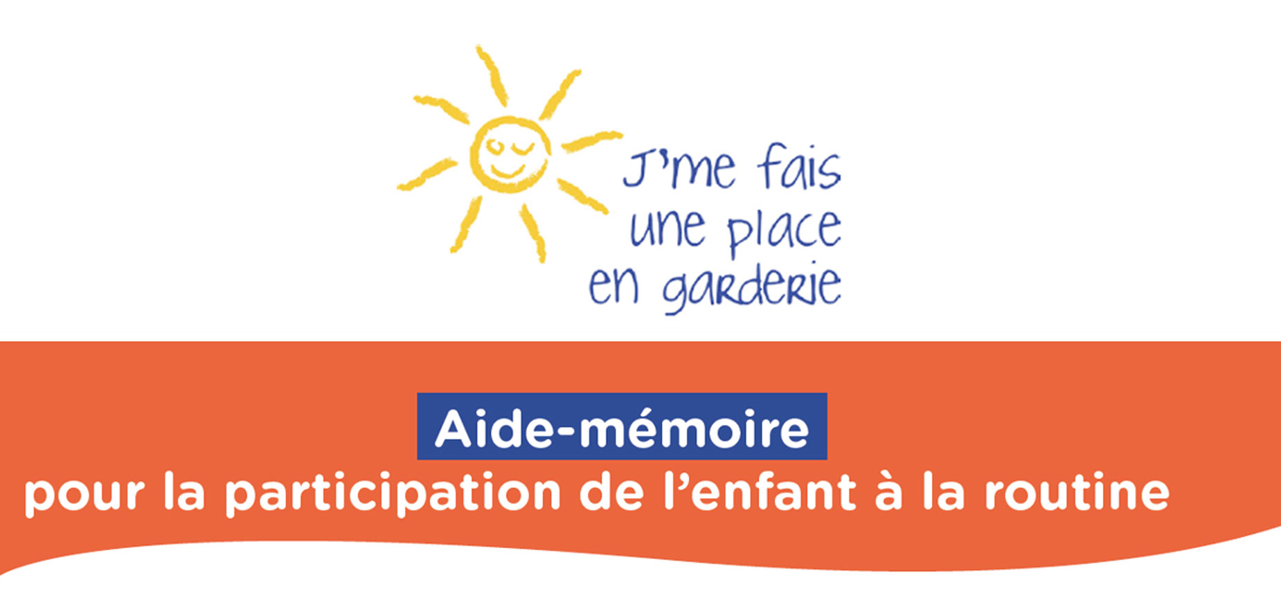 Aide-mémoire pour la participation de l’enfant à la routine (FR)